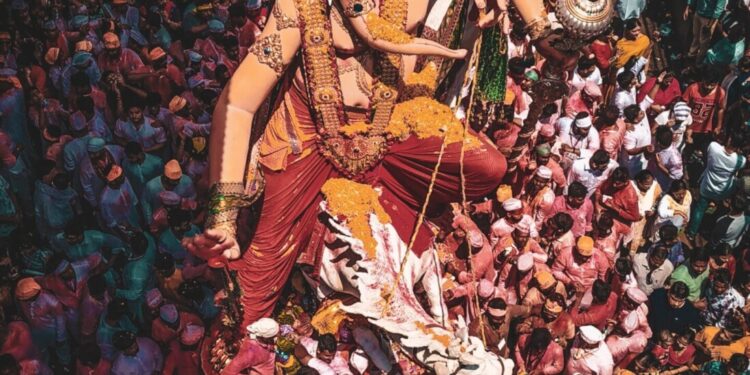 Ganesh visarjan in India