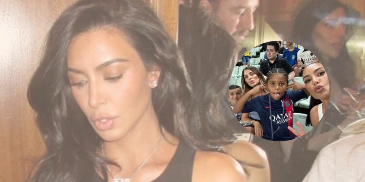 I couldn't help but giggle when I saw Kim Kardashian look stern as she exited her seven-year-old son Saint's basketball game in Los Angeles on Friday.