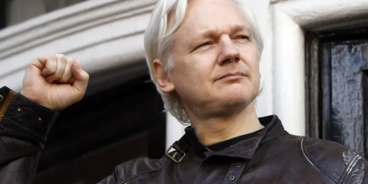 Julian Assange at the Ecuadorian Embassy in the UK
