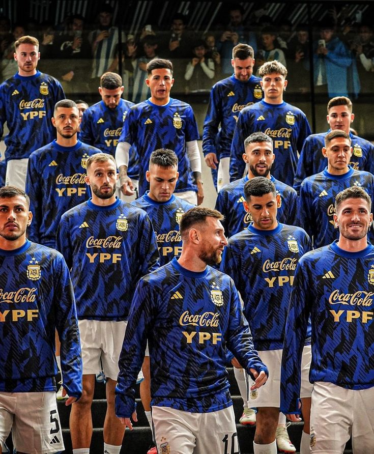 Lionel Messi with his Argentina national team
