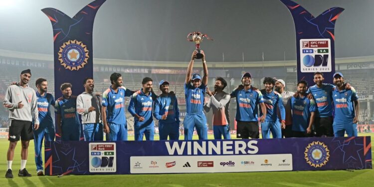 India defeats South Africa 2-1 in the ODI series decider with Jaiswal’s maiden ton, Kohli’s brilliance, and Kuldeep’s 4-wicket spell in Visakhapatnam.