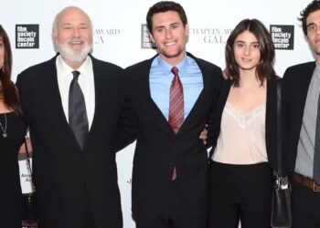 Rob Reiner, his wife Michele, and their kids, Jake, Romy, and Nick